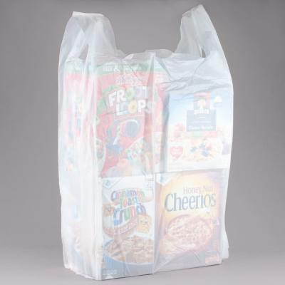 LDPE Material White Plastic T Shirt Bags , Reusable Personalized T Shirt Bags