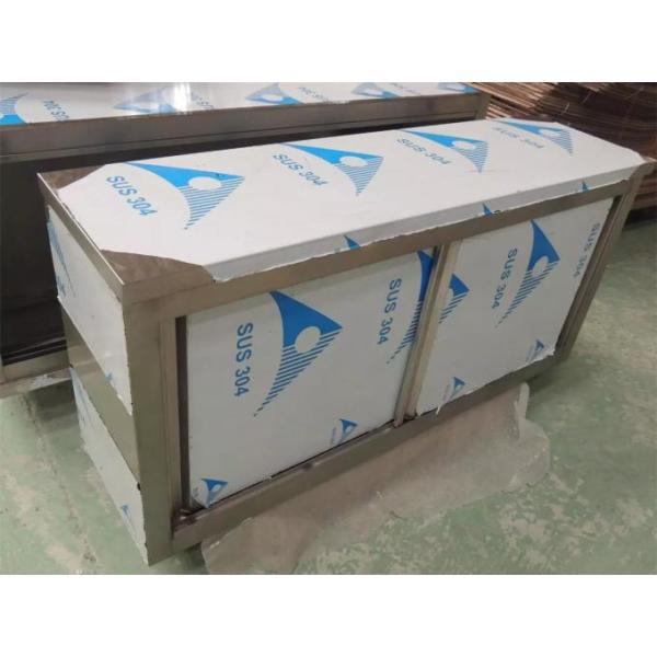 Single / Double Open Working Cabinet / Slide Door 1.5m Stainless Steel Tool Bench Commercial Kitchen Workbench Cabinet