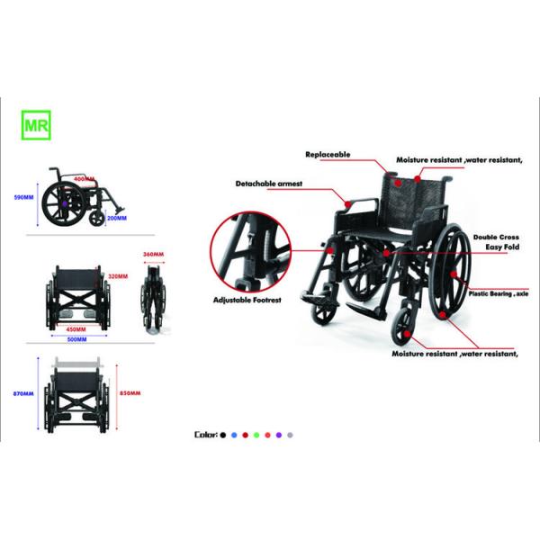 Silla de ruedas de resonancia magnética de plástico no metálico