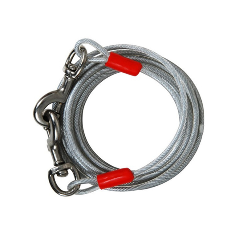 30ft Reflective Tie Out Cable And Stake For Large Dogs Up To 120 Pounds