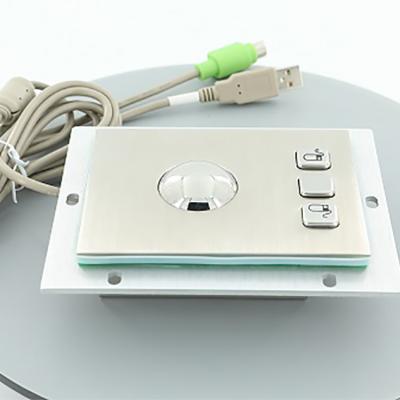 Mechanical IP65 Waterproof Trackball Mouse Stainless Steel Industrial Metal
