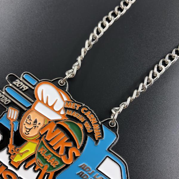 Truck Car Custom Enamel Medals Zinc Alloy Trophies Medals With Nickel Chain