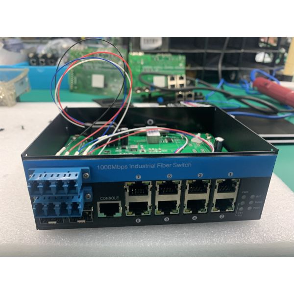 8 Port Ruggedized Optical Bypass Managed Switch Gigabit Ethernet with PoE 240W Budget CE