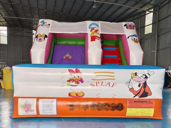 Commercial 0.55 Pvc Impressão Digital Inflável Slide Seco Mickey Mouse Cartoon Castelo Inflável Para Outdoors Para Crianças