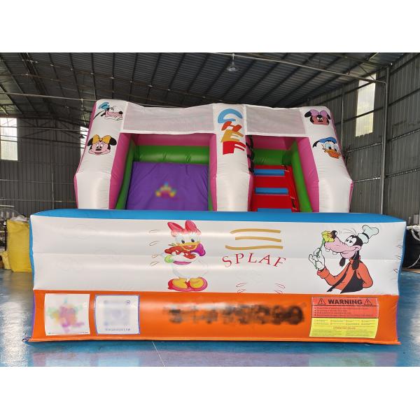 Commercial 0.55 Pvc Digital Printing Inflatable Dry Slide Mickey Mouse Cartoon Inflatable Castle For Outdoor For Kids