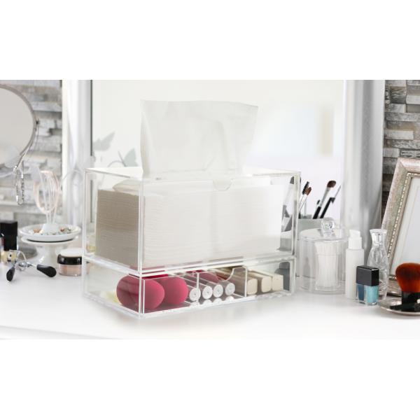 Cosmetic Storage Box Makeup Storage Container Organiser, Skincare Makeup Organizer, Brush Holder, Vanity Shelf