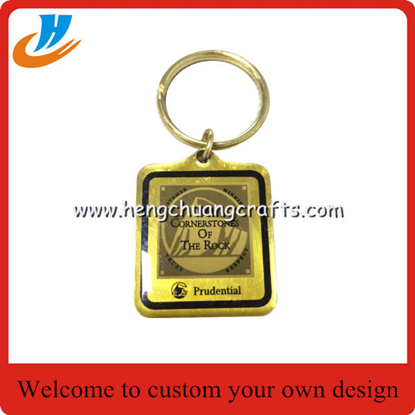 K004 Dog tag metal keychain keyring soft enamel technology with custom design