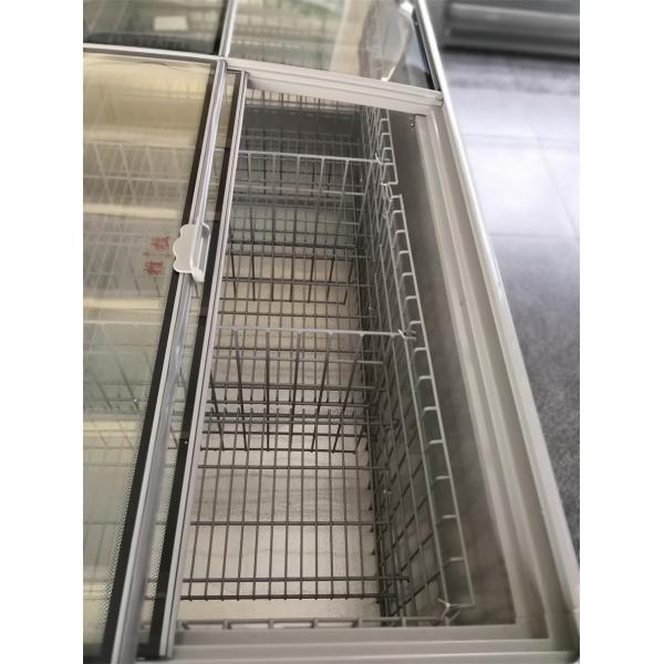 Economia de energia refrigerando estática do congelador do gelado de porta deslizante do congelador da caixa do supermercado
