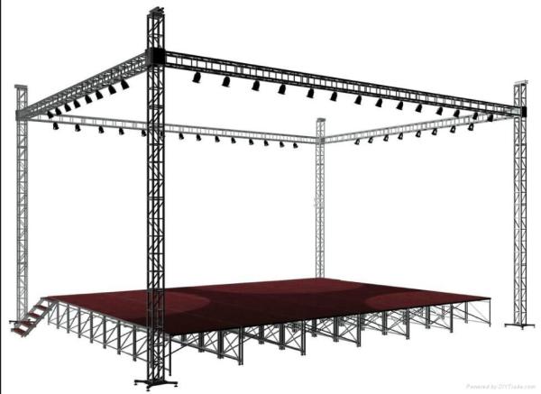 Plataforma de encenamento de alumínio de madeira compensada antiderrapante de equipamento de concerto