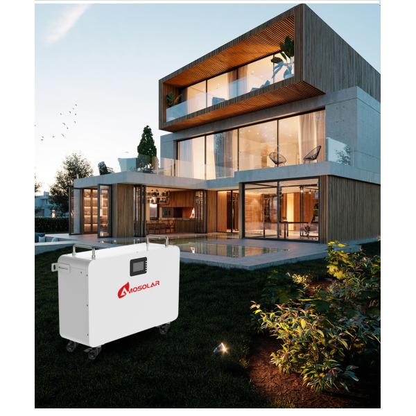Мобильная литийная батарея Amosolar 48V для бытового использования 5kWh/10kWh LFP для хранения солнечной энергии