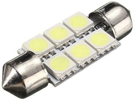 Bóveda interior DC blanco azul 12V 31m m del bulbo de lámpara de las luces del coche del adorno C5W 5050 6SMD LED 36m m 39m m 41m m