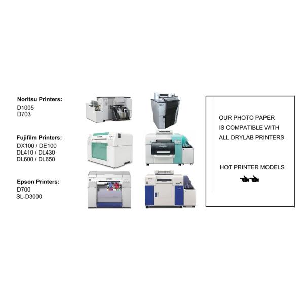 RC Luster Drylab Photo Paper 6inch 8inch 240gsm para Fujifilm Epson Noritsu