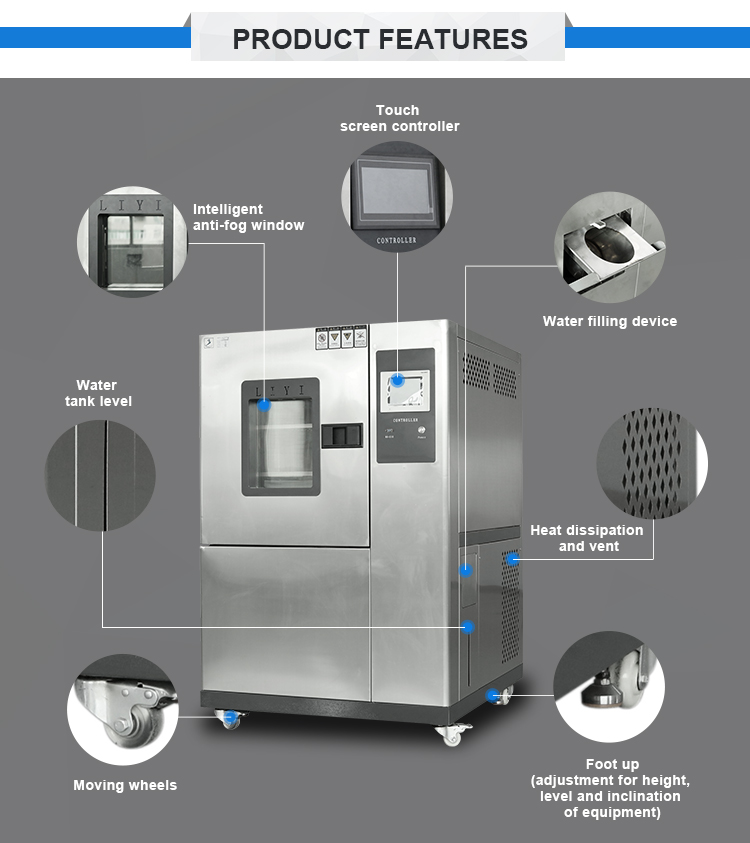 Испытательное оборудование лабораторного исследования ASTM 150L, температура LIYI и шкаф управлением влажности