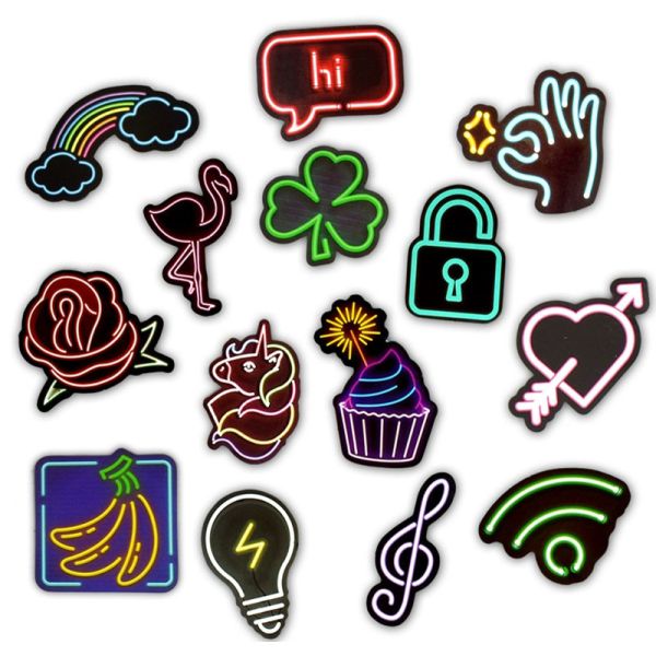 Personalized Neon PVC Kiss Cut Stickers Decals For Home Luggage