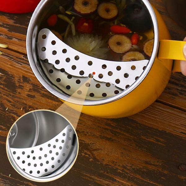 Customized Color 20oz Stainless Steel Teapots for Party Reusable Crescent Filter Fruit Teacups