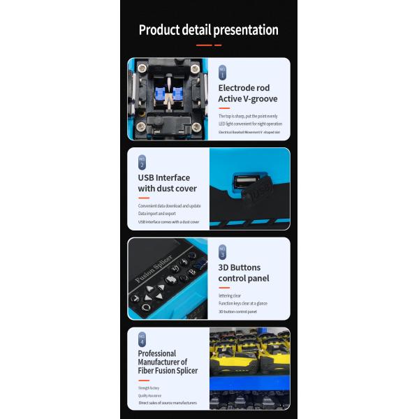 Мини Splicer сплавливания кабеля стекловолокна, машина оптического волокна FONGKO соединяя