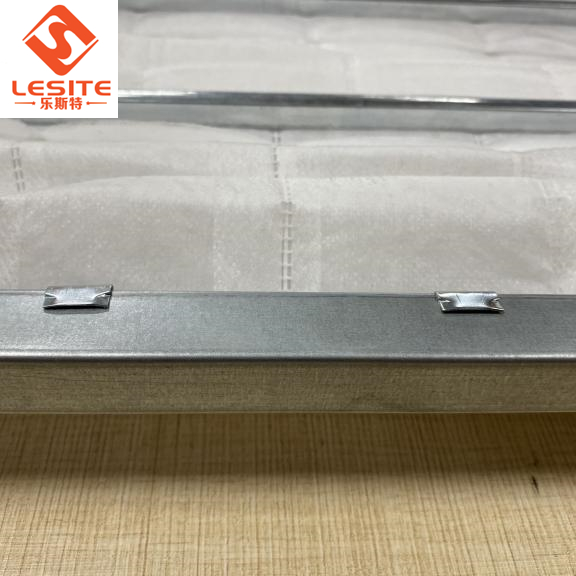 El filtro de bolso de Hepa T formó la hebilla del metal para el marco galvanizado