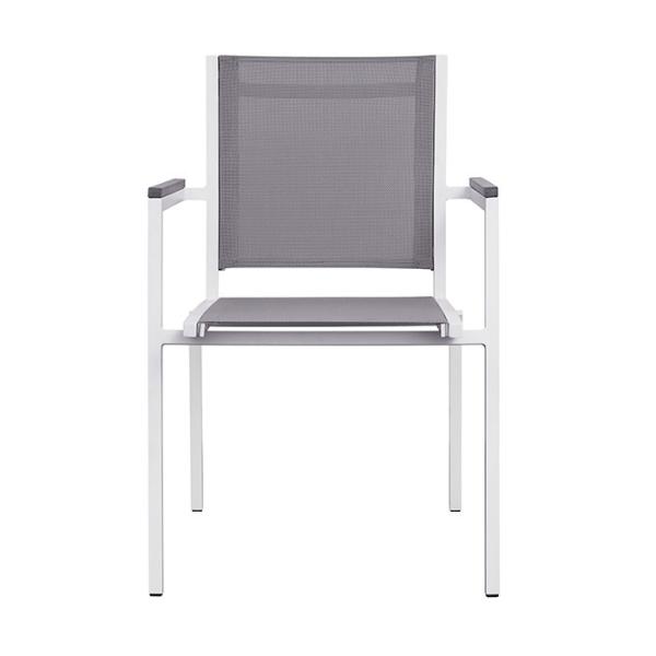 Garden Furniture Stacking Aluminum and Textilene Outdoor Dining Chair