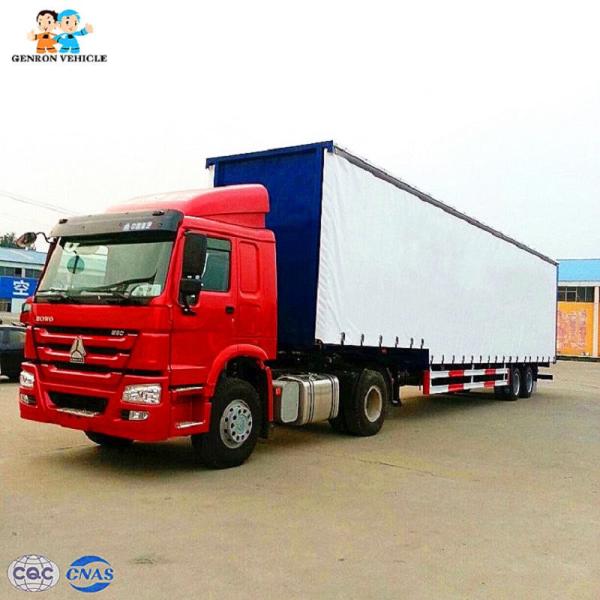Suspensão mecânica reboque fechado de Curtainsider da carga 60T semi