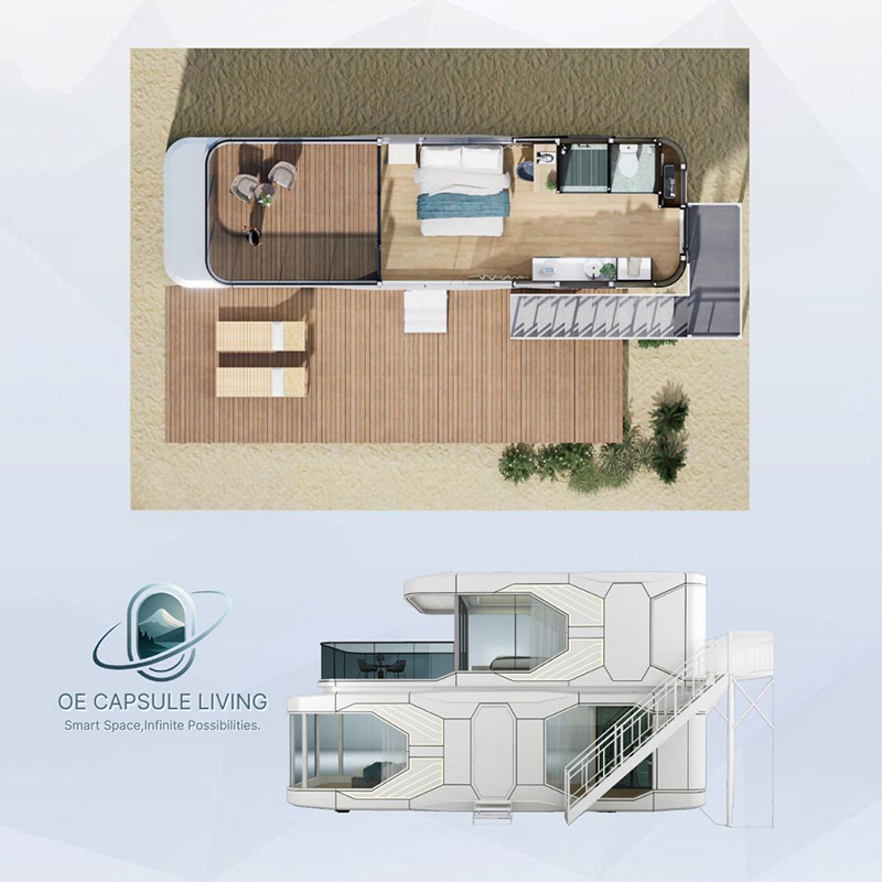 Mobile Capsule Home Office Pod Commercial apple Cabin Folding Push Pull Villa Prefab Modular apple Cabin for Hotel