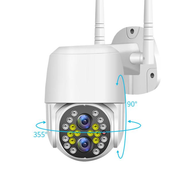 4 +12mm Dual Lens PTZ Wifi Camera 15X Optical Zoom For Outdoor Surveillance