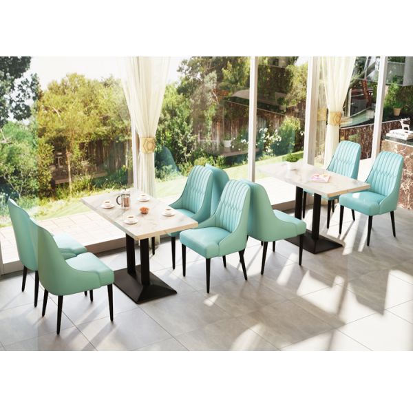 Tables Dining Table Cafe Chairs Modern Leather Red and Chair Restaurant Metal
