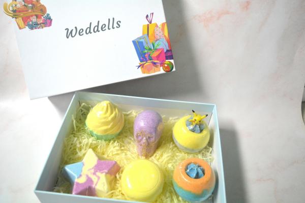 Natural Organic Custom Bath Bombs Gift Box With Private Label Medium Weight