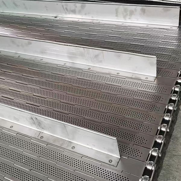 Heavy Duty Stainless Steel 304 316 Chain Link Perforated Plate Conveyor Belt
