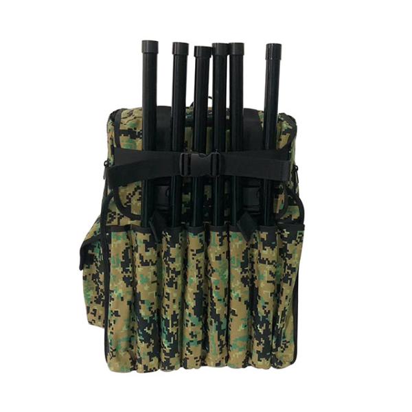 Portable 50W backpack drone defense 2km 6-band drone detection