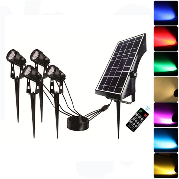 as luzes solares do jardim de 80lm/W 500mA RGB ajardinam a descarga de Lampx4 20Hours