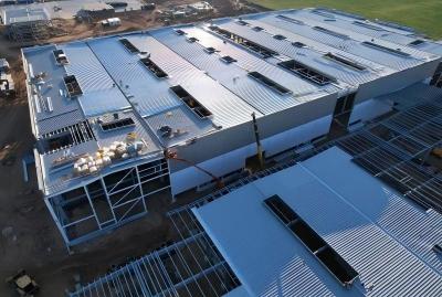 Customizable Dimensions Steel Frame Building with 50+ Years Lifespan and Wind Load Resistance
