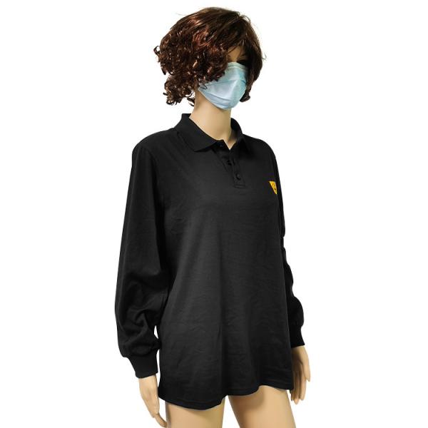 ESDのESDの記号を用いる長い袖のポロ シャツは衣服標準的なEN 61340-5-1に会う