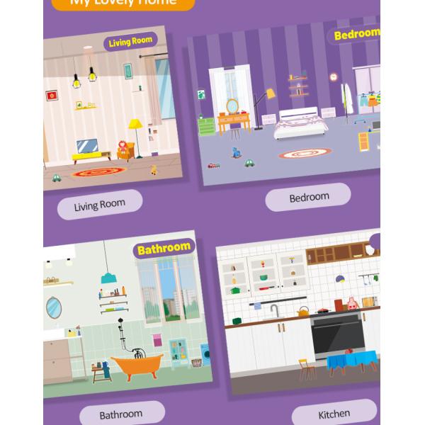 150PCS Repositionable Enlarge Stickers About Bathroom Bedroom Kitchen Living Room