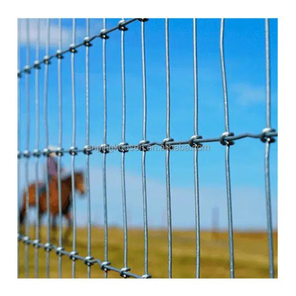 Galvanized 5-8 ft Fixed Knot Deer Cattle Fence for Farm Field Protection Square Design