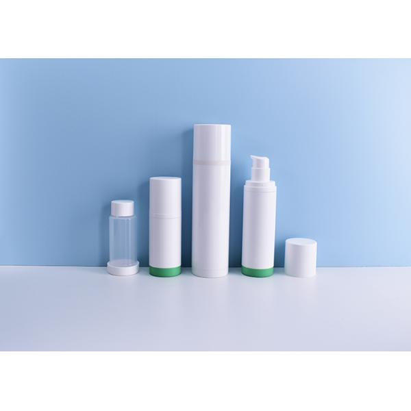 Eco Plastic Refill Airless Cosmeic Packaging Cylinder Round PP Refillable Airless Pump Dispenser Wholesale Custom
