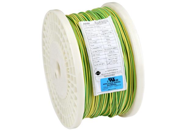 Fio de ligação isolado silicone avaliado fogo 26AWG-12AWG do teste 0.3mm-2.5mm para a opção