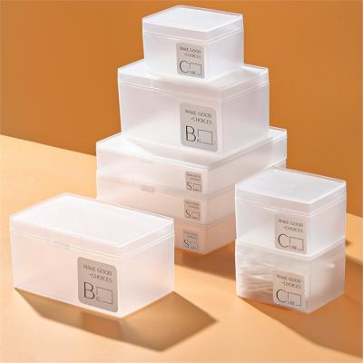 Desktop Office Supplies, Desk Organizers, Clear Accessories, Dustproof Organizer Storage Small Items Frosted Storage Box Transparent Desktop Sundries Storage Box With Lid Drawer Storage Box