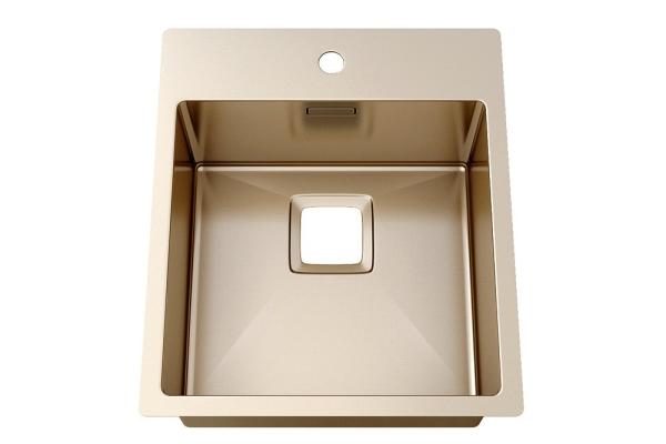 Luxury 304 Sus Above Counter Bathroom Sink For Hotel Sanitary Ware / Brushed Stainless Steel Kitchen Sink