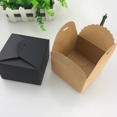 custom printed logo food grade paper doughnut cake donut box disposable bakery packaging box