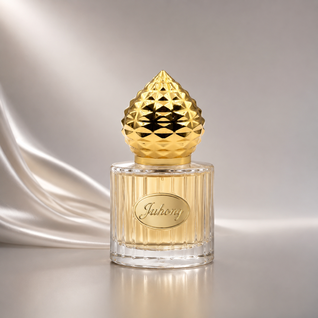 Luxury Diamond Cut Gold Zamac Perfume Cap, Crown Shape Closure for FEA15 Perfume Bottle