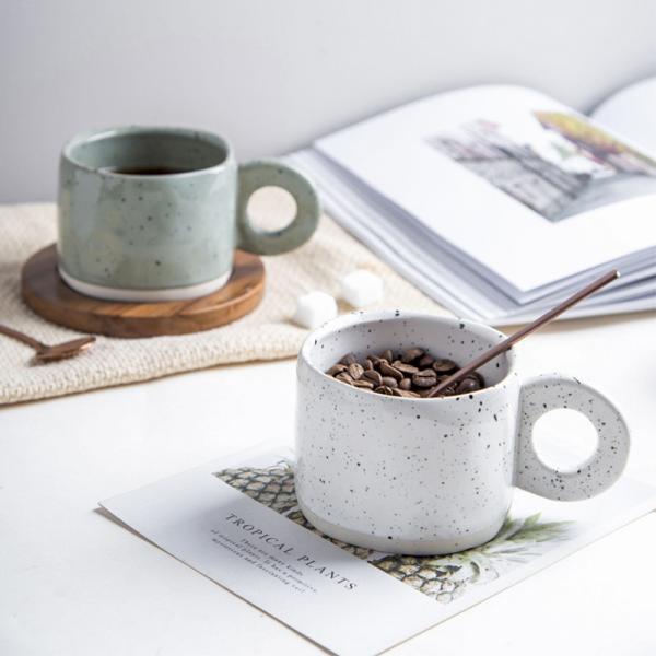 Copo de café de porcelana reutilizável Eco-friendly Stoneware Copo de café para presentes de negócios