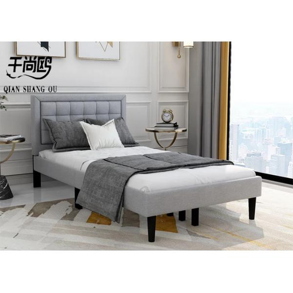 Classic Soft Linen Upholstered Bed for hotel / apartment