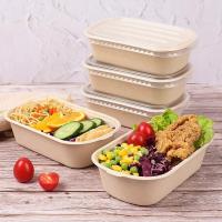 Lancheira descartável para viagem Compostable do bagaço dos recipientes de alimento com tampa