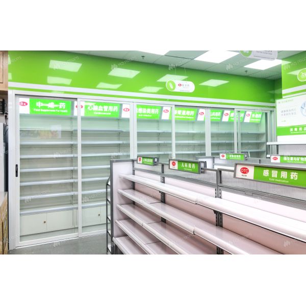02-DYJYS001 Multi-Functional Display Showcase Pharmacy Stand Space-Saving Shop Design for Pharmacy Furniture