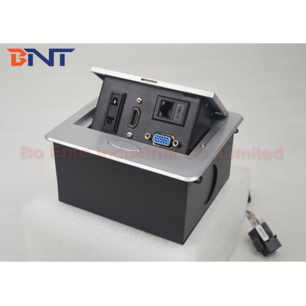 Multi - functional Desk Pop Up Sockets / HDMI Desktop Power Socket Box 138 * 130 * 3mm