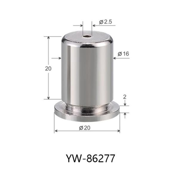 Brass Plated Satin Silver ∅20*20mm Dia Ceiling Attachment Hardware Part YW86277