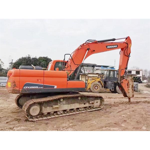 22000 KG Machine Weight Doosan DX225 Excavator with Hammer in Good Condition from Korea
