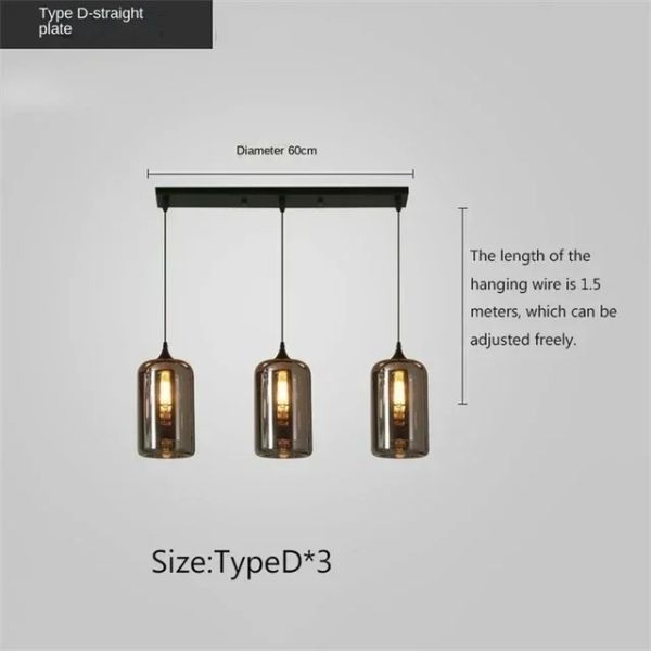 Modern Glass Chandeliers For Dining Tables Living Room Kitchen Office Coffee Hanging Lamp (WH-AP-679)
