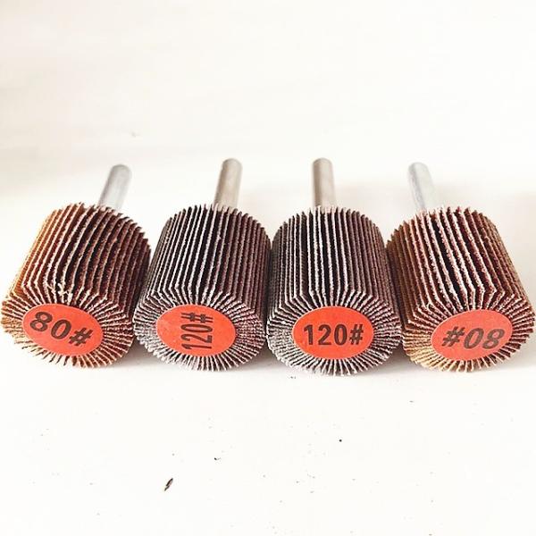 Shank Mounted Flap Wheels 120 Grit Aluminum Oxide Abrasive for Grinding and Polishing