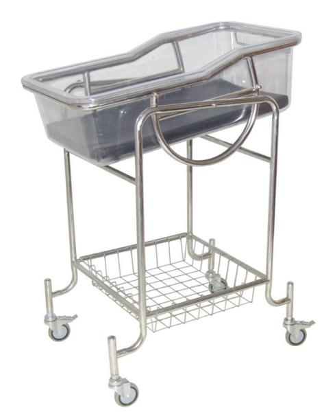 Manual Mobile Baby Tray Pediatric Hospital Beds for Infant Nursing